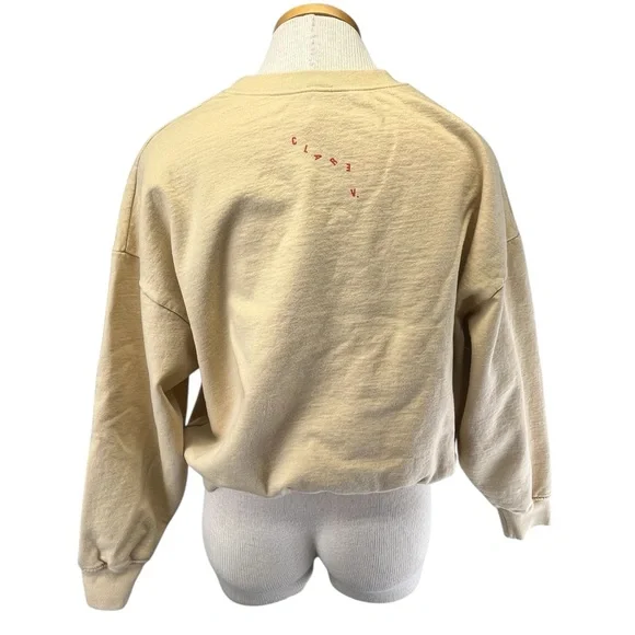 Claire V Le Drop Sweatshirt Women Large in Oat Soft Yellow - Picture 4 of 10